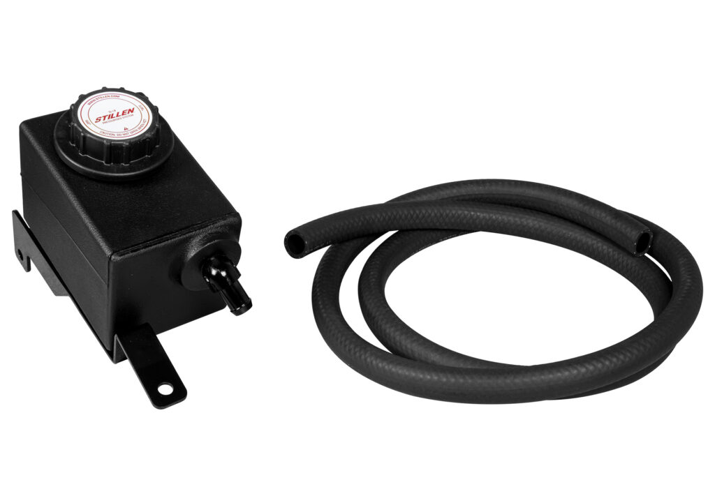 STILLEN intercooler reservoir tank relocation with OEM-style fit and finish
